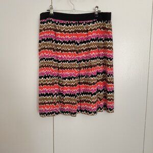 Trina Turk 100% Silk Multicolored Skirt Sz 10
